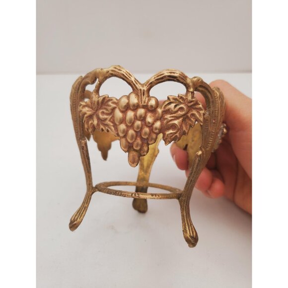 Brass display stand for egg, mineral, orb or large crystal ball, ostrich egg - Picture 3 of 9